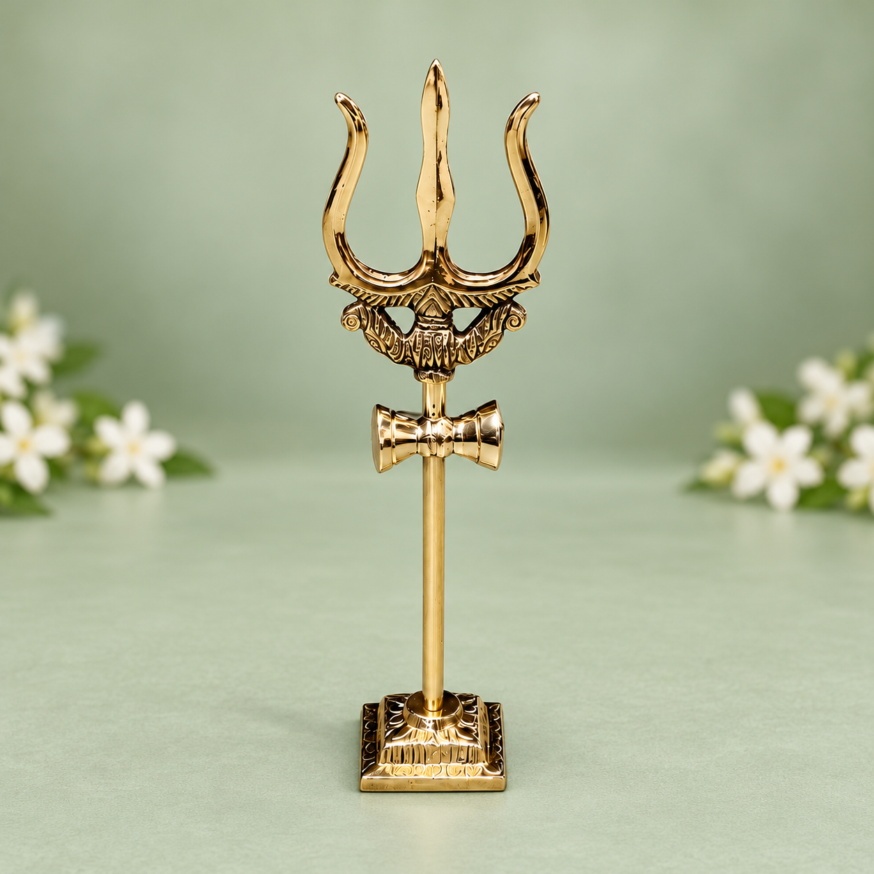 6 Inch Narmadeshwar Shivling Trishul, 6 Inch · Shivling accessory