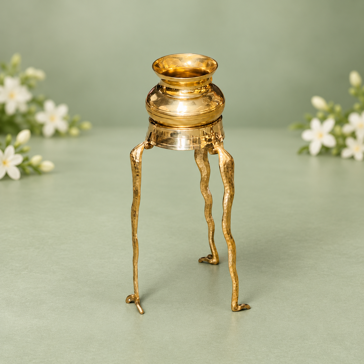 4 Inch Narmadeshwar Shivling Kalash Stand, 4 Inch · Shivling accessory