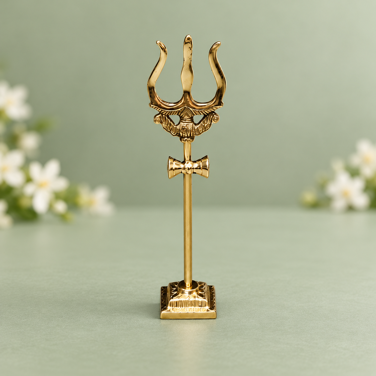 3 Inch Narmadeshwar Shivling Trishul, 3 Inch · Shivling accessory