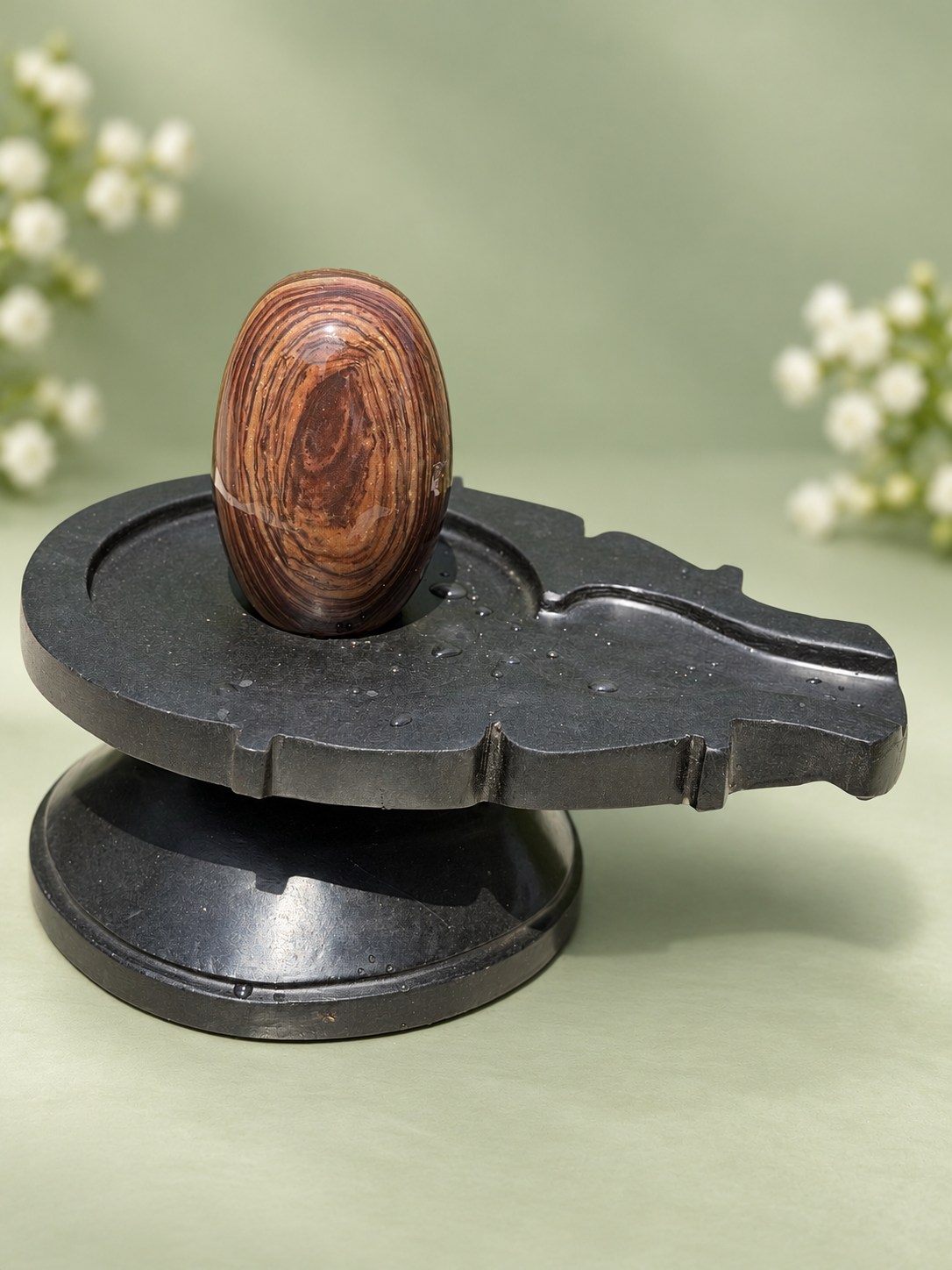 5-inch Narmadeshwar Shivling, 5″ height · 10″ Jaladhari