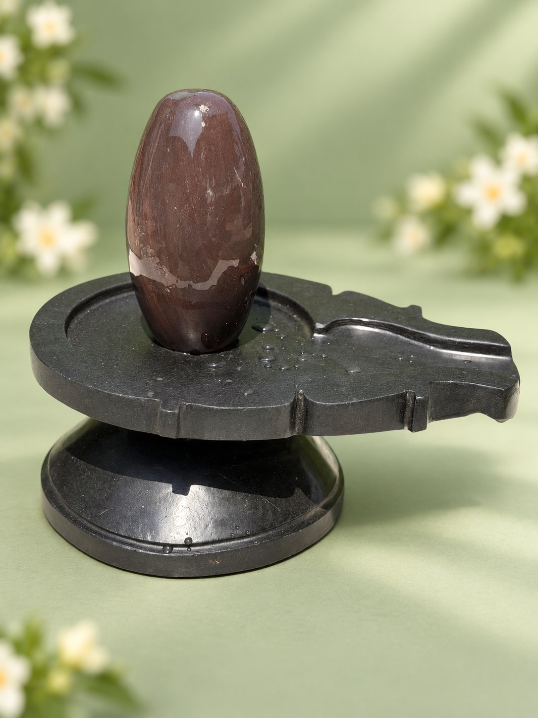 5-inch Narmadeshwar Shivling, 5″ height · 10″ Jaladhari