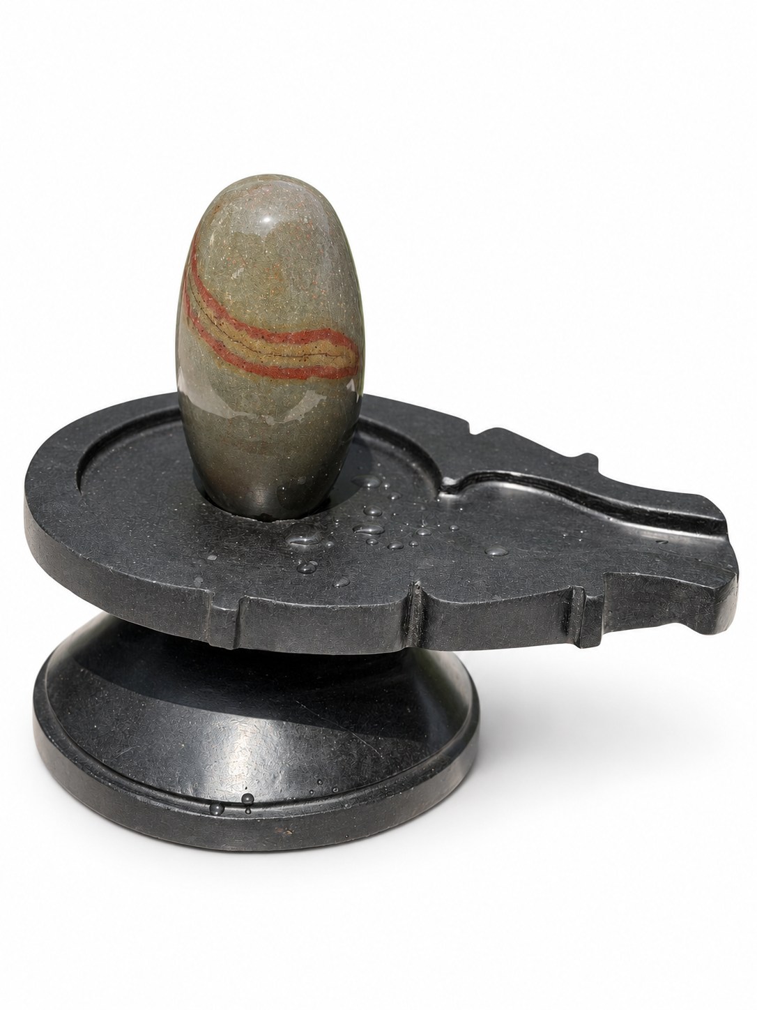 5-inch Narmadeshwar Shivling — White background edit