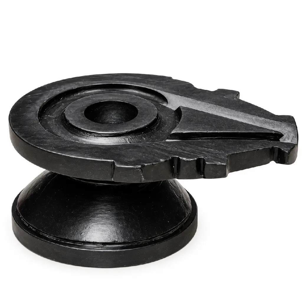 3 Inch Natural Multicolor Narmadeshwar Shivling with 6 Inch Black Damru Jaladhari — Product photo 3